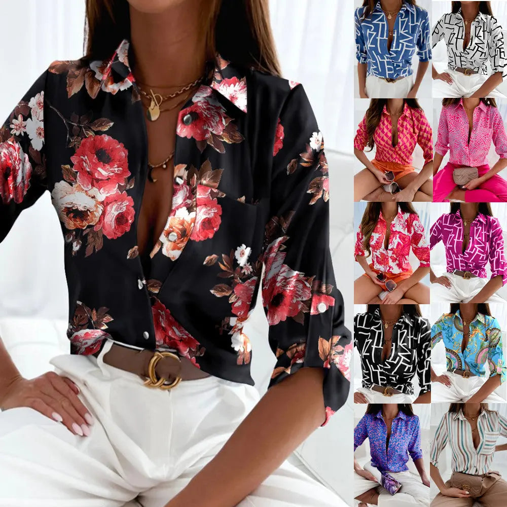 Fashion Long Sleeve Printed Shirt Nipaaj