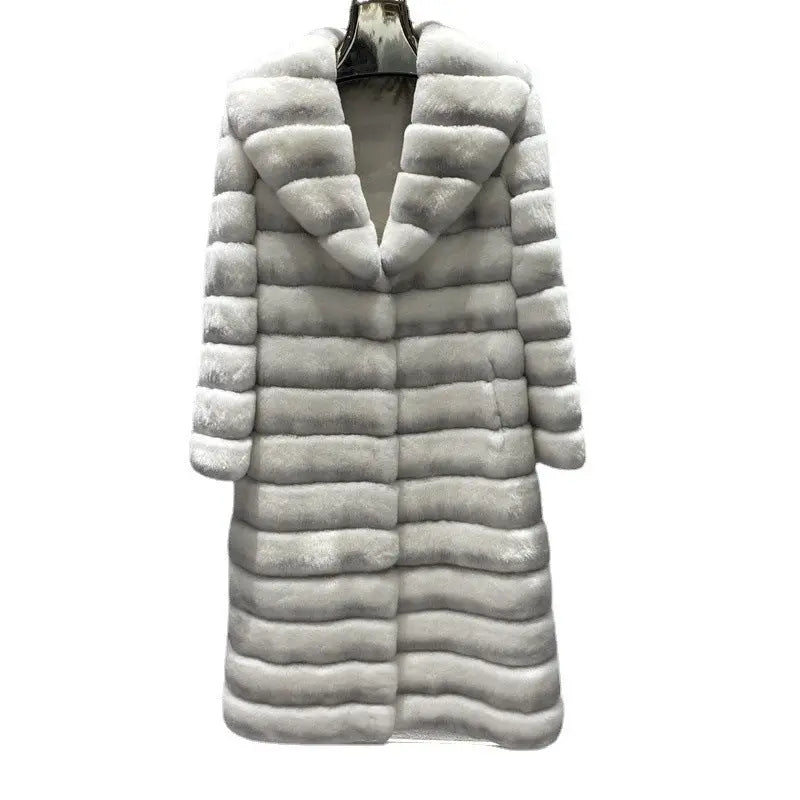 Women's Minimalist And Versatile Standing Collar Fur Jacket null