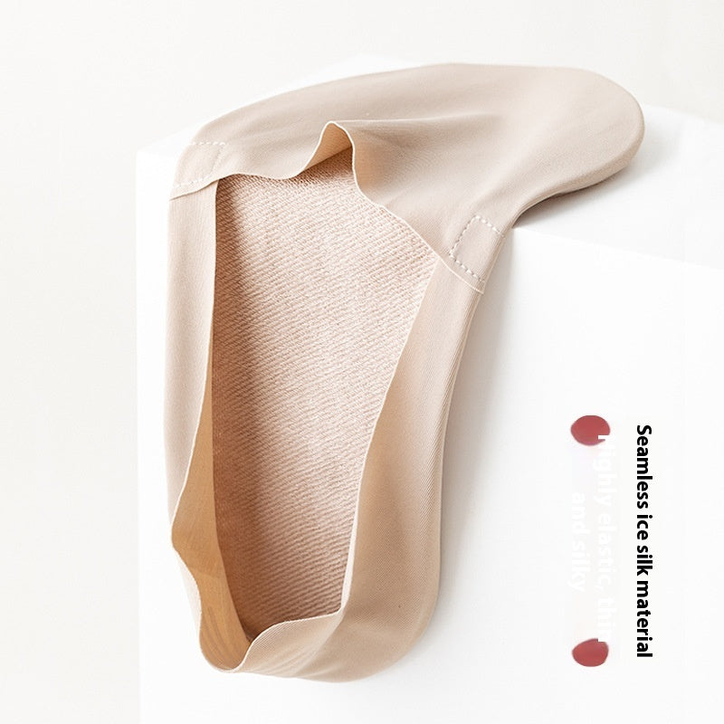 Socks Shallow Mouth Invisible Seamless Low Cut Pure Cotton Bottom Ice Silk