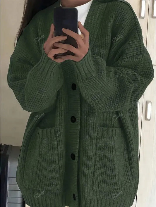 Women's Fashionable & Elegant Knitted Cardigan Sweater, Autumn Winter New Arrival Nipaaj