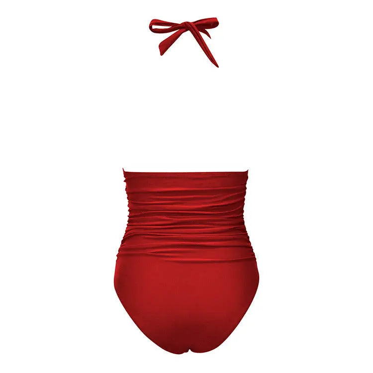 New One-piece Halter Hot Spring Swimming Swimsuit For Women null