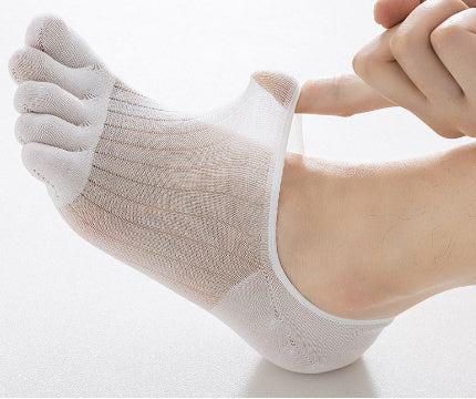 Modal Cotton Five-finger Ultra-thin Breathable Boat Socks