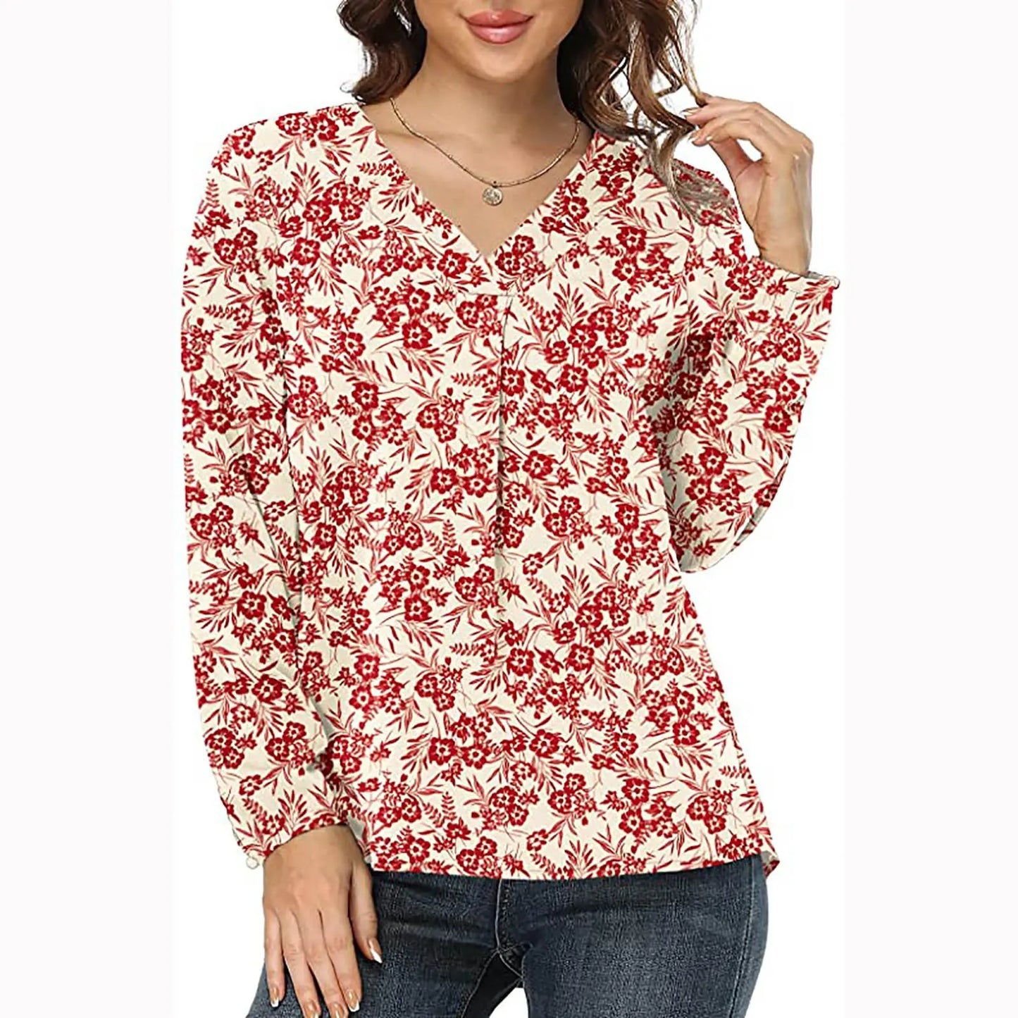 Women's Clothing Casual V-neck Temperament Top null
