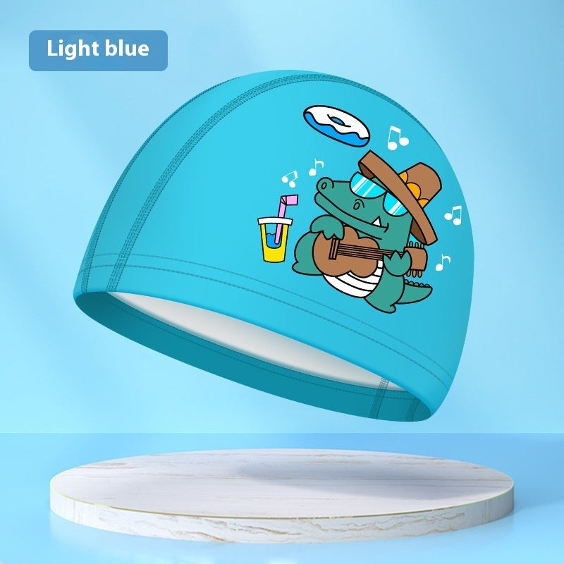 Children's Waterproof Swimming Cap Big And Small Children Loose Comfortable Swimming Cap