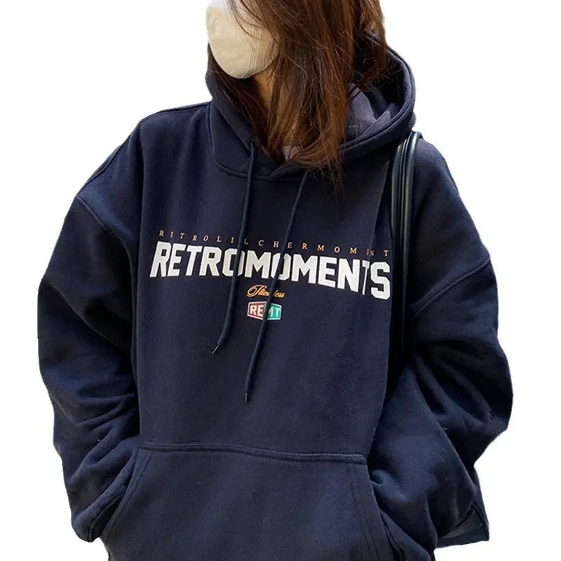 Velvet Padded Hooded Sweatshirt Women Nipaaj