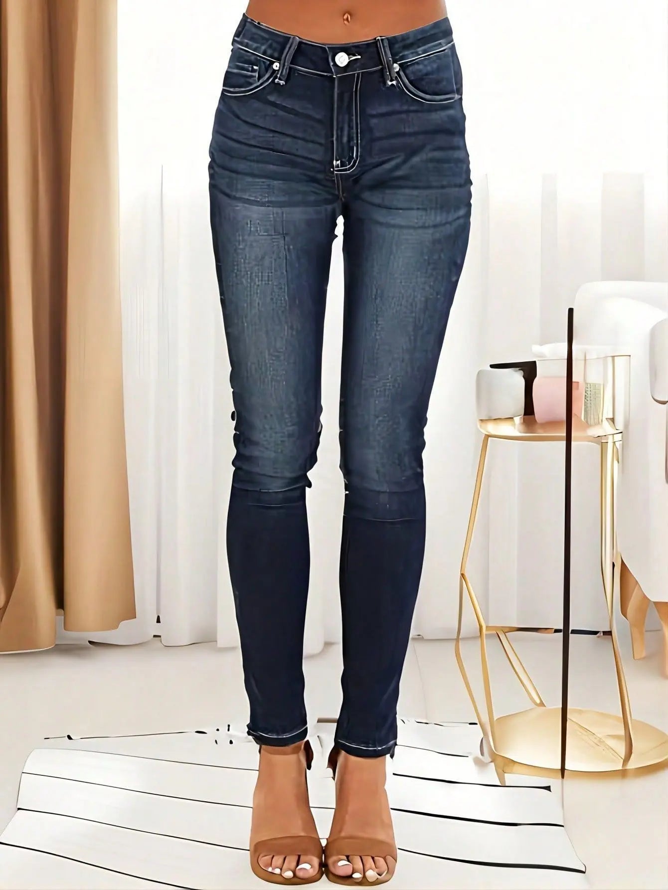 Women's Slim Fit Stretch Skinny Trousers Nipaaj