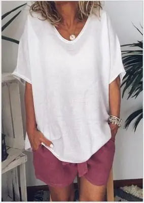 Loose Short Sleeves T-shirt Women Summer Tops Nipaaj