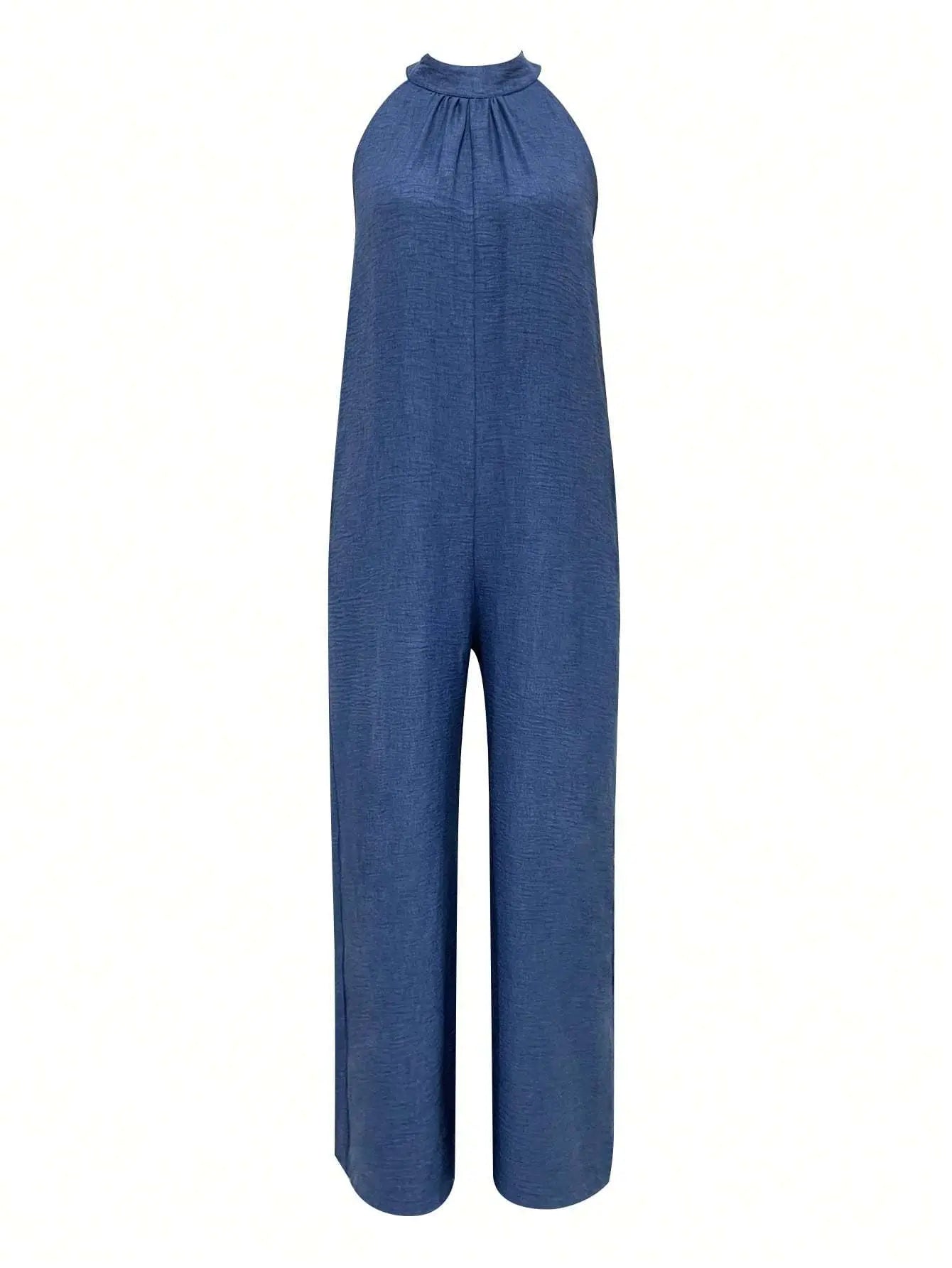 Sleeveless Halter Ruffled Young Women's Jumpsuit null