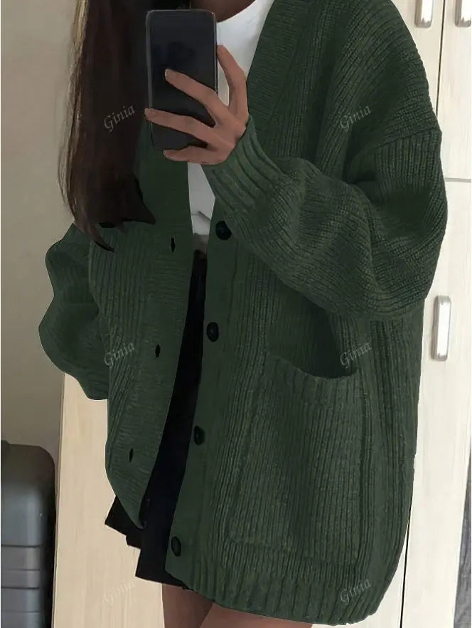 Women's Fashionable & Elegant Knitted Cardigan Sweater, Autumn Winter New Arrival Nipaaj