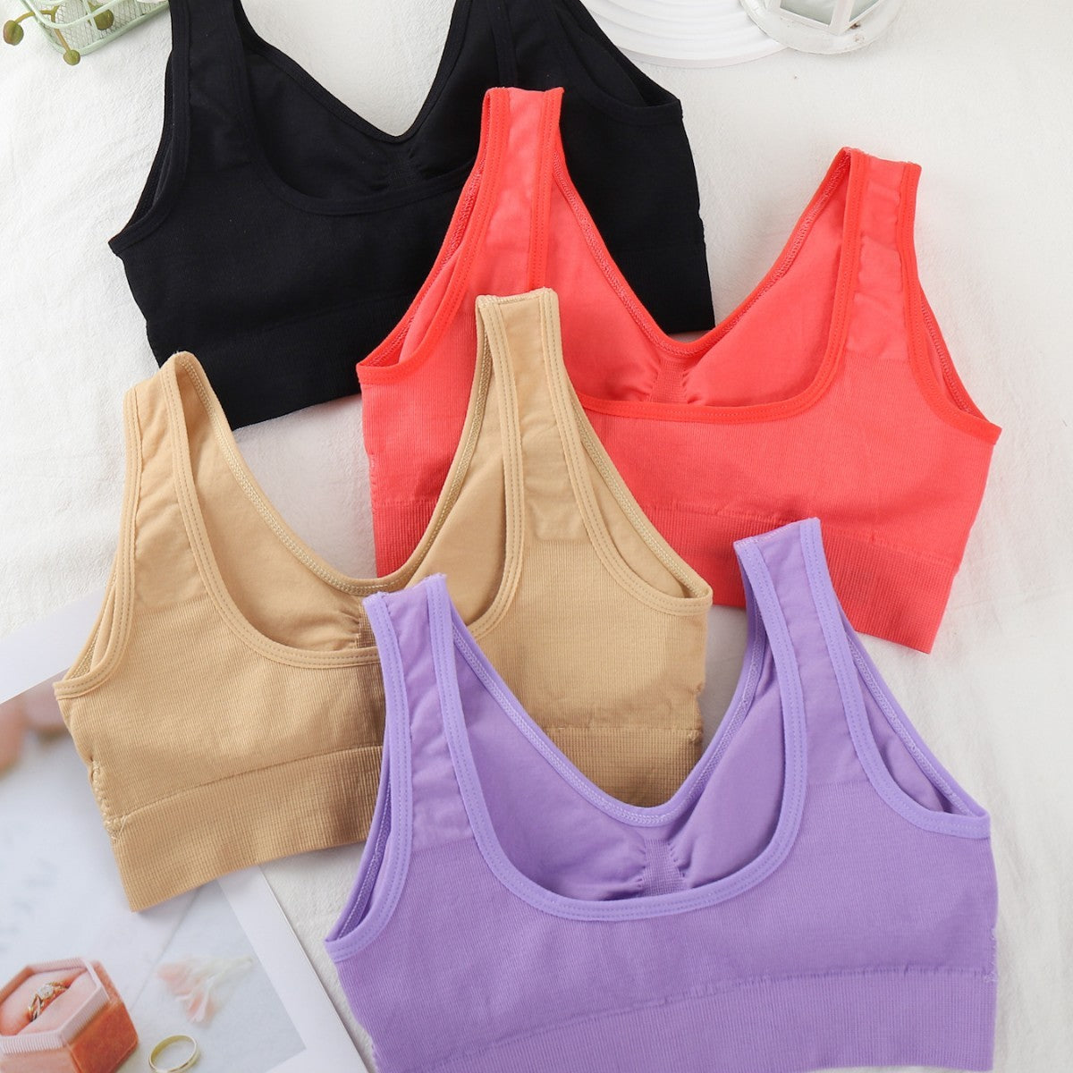 Vest Yoga Sports Underwear Women's Running Push Up Without Steel Ring