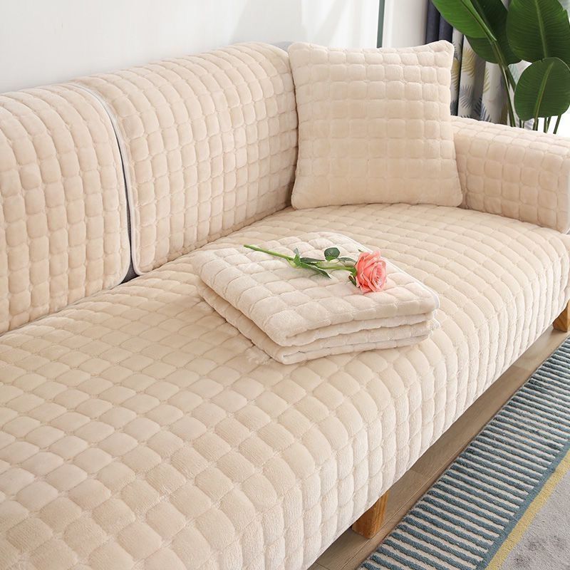Cross-border Thickened Fleece Sofa Cushion Non-slip Cushion Autumn And Winter