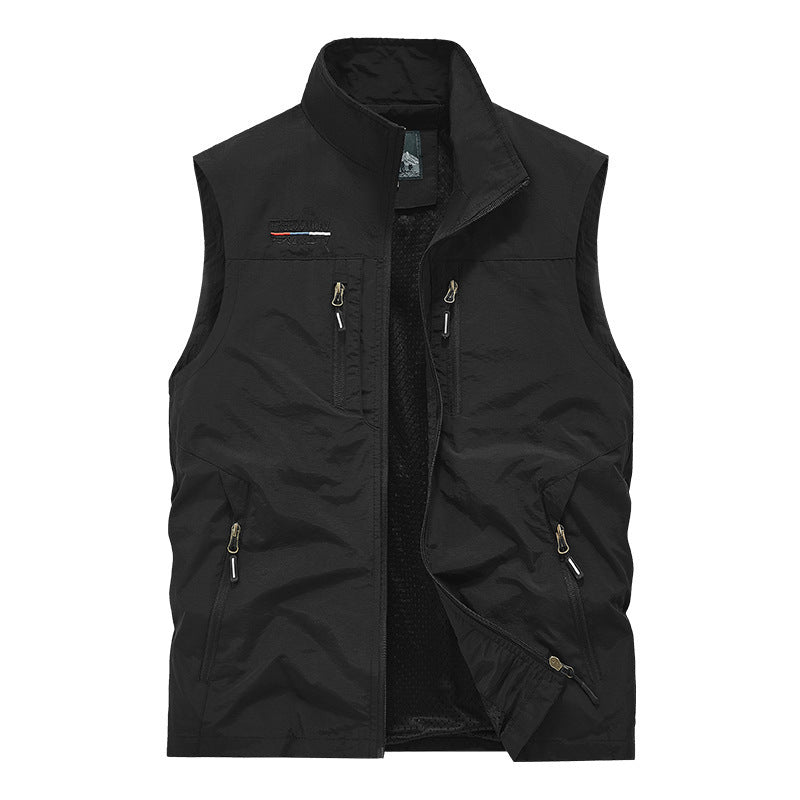 Men's Multi-pocket Outdoor Casual Stand Collar Work Vest