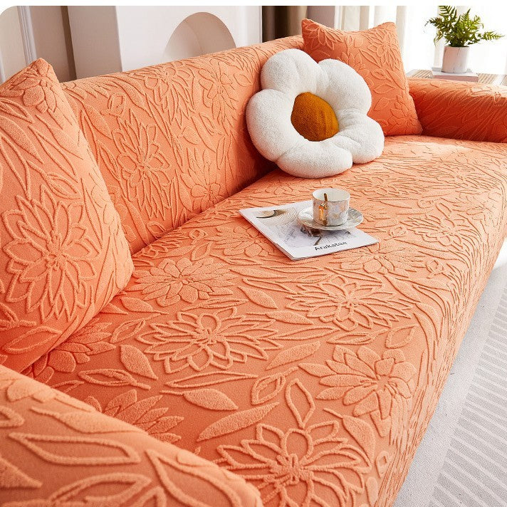 All-inclusive Universal Cushion Stain-resistant Anti-elastic Chaise Sofa Cover