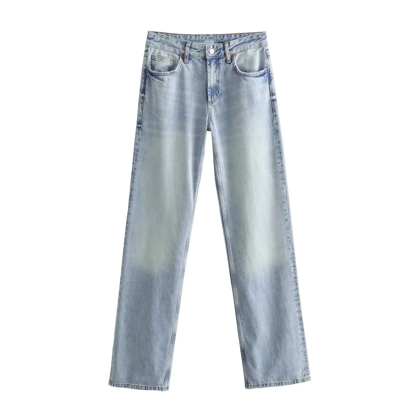 Autumn And Winter Jeans High Waist Straight Pants Women's Wide-leg Pants Nipaaj
