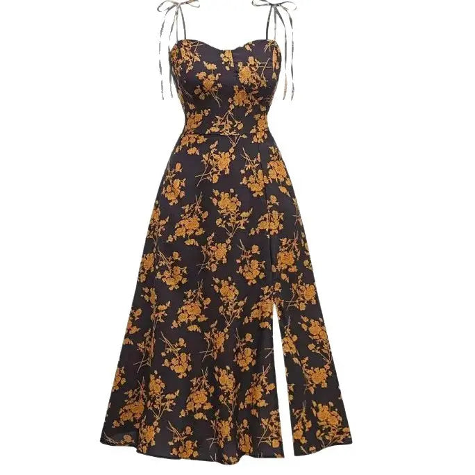Waist-tight Sexy Floral Slimming Sling Dress null