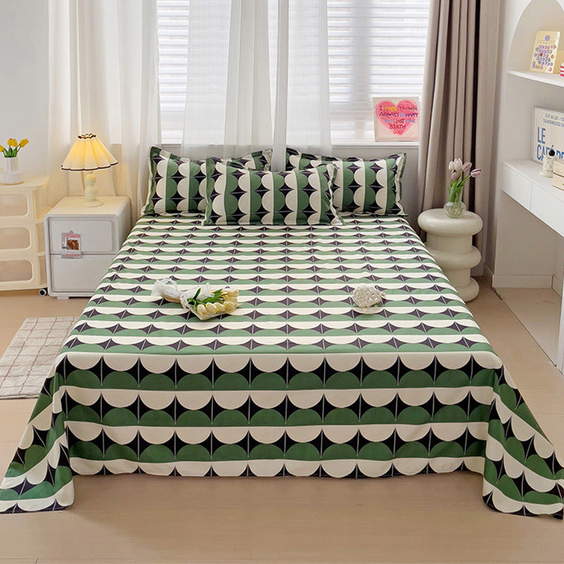Summer Washed Cotton Bed Sheet Student Dormitory