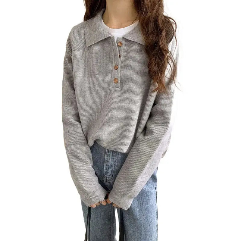 Loose-fitting Long Sleeve Sweater Women Nipaaj