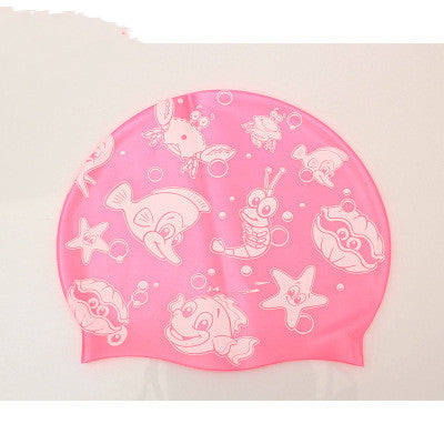 Silicone Children's Swimming Cap Cute Cartoon