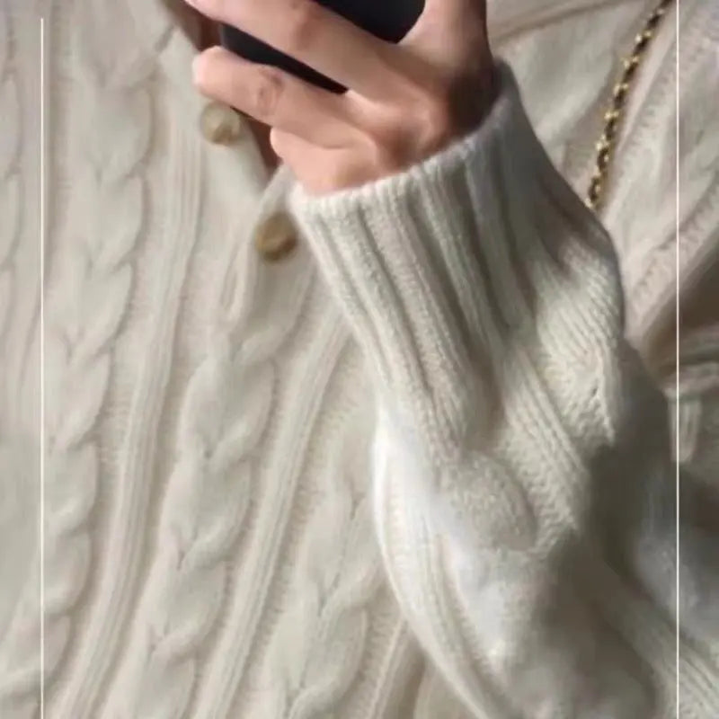 Heavy European Goods Cashmere Sweater Women's Hooded Sweater Loose Pullover Nipaaj