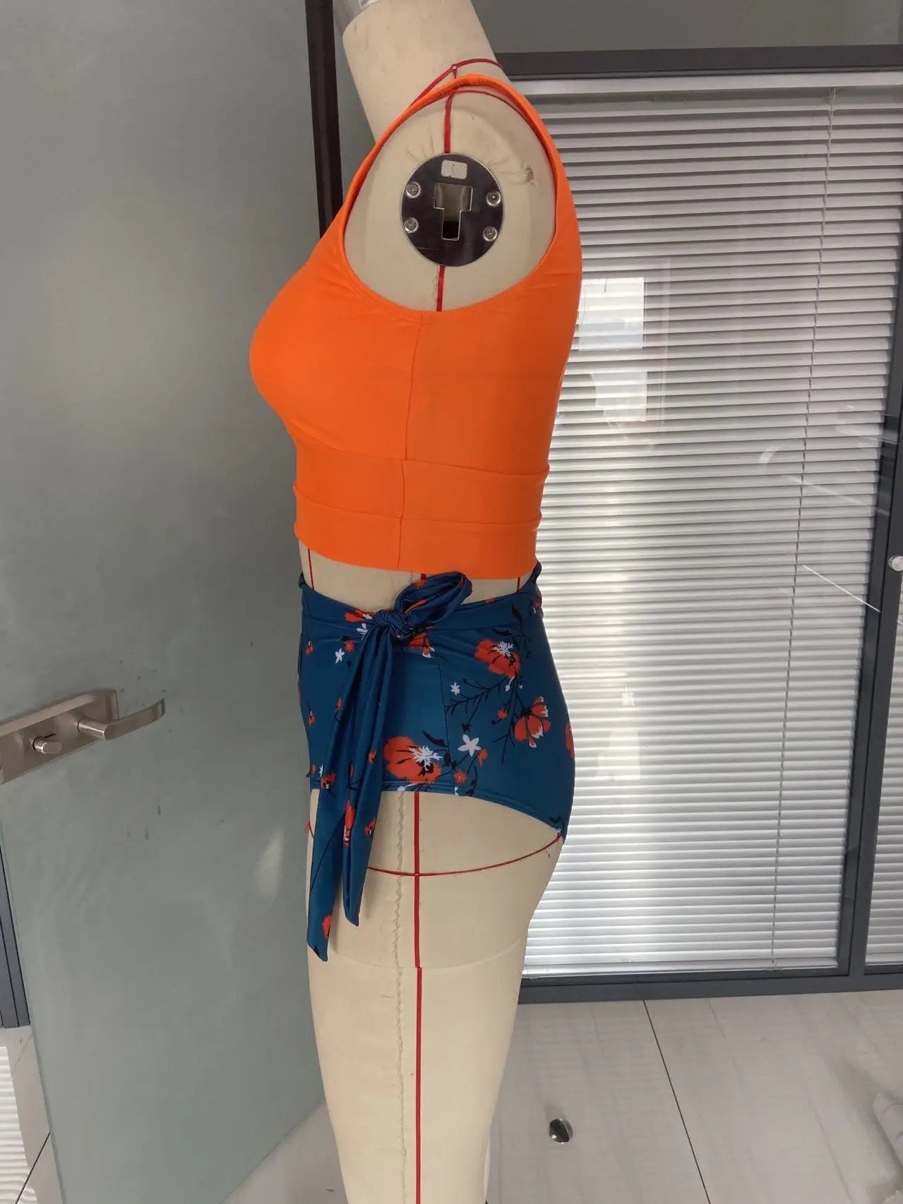 New Bikini Europe Cloth Printing Swimming Split Conservative Bikini Swimsuit For Women null