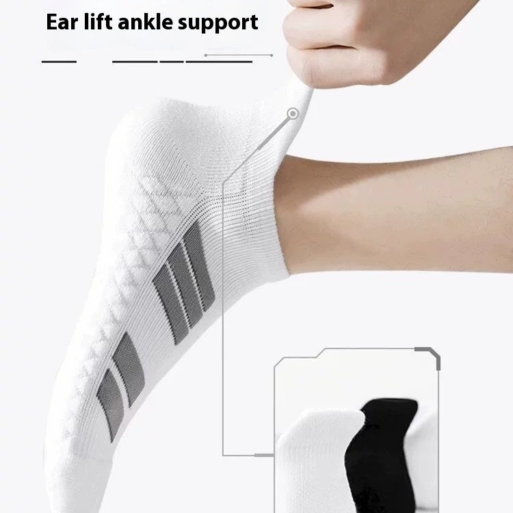 Outdoor Running Basketball Socks Towel Massage Footbed Thickening Sweat-absorbing Men's Socks