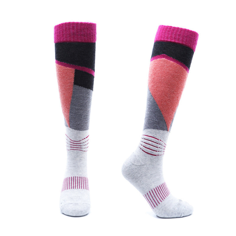 Outdoor Cycling Warm High Wool Padded Couple Socks