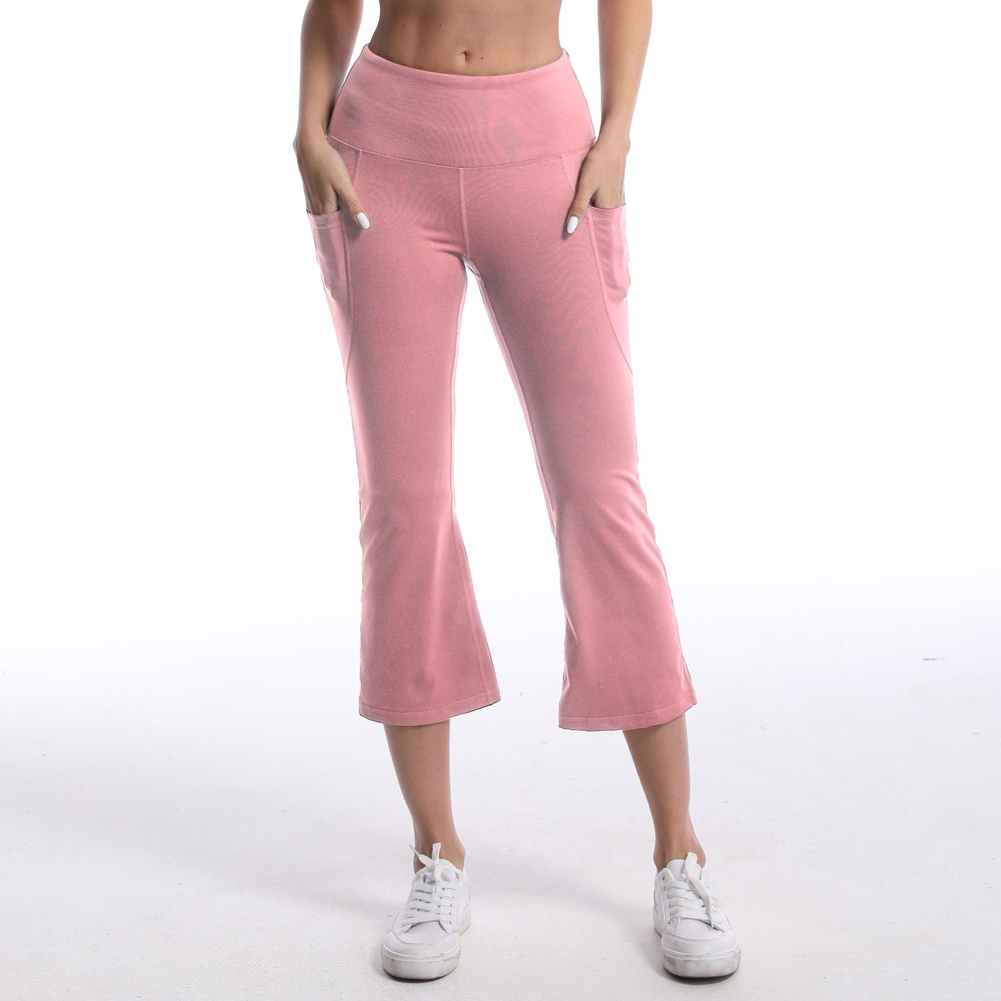 Pocket Solid Color Stretch Hip Lift Sports Nude Feel Yoga Leggings
