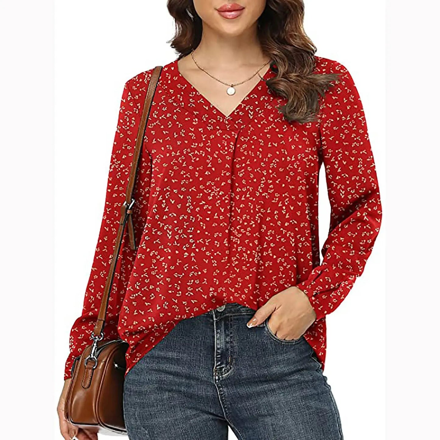 Women's Clothing Casual V-neck Temperament Top null