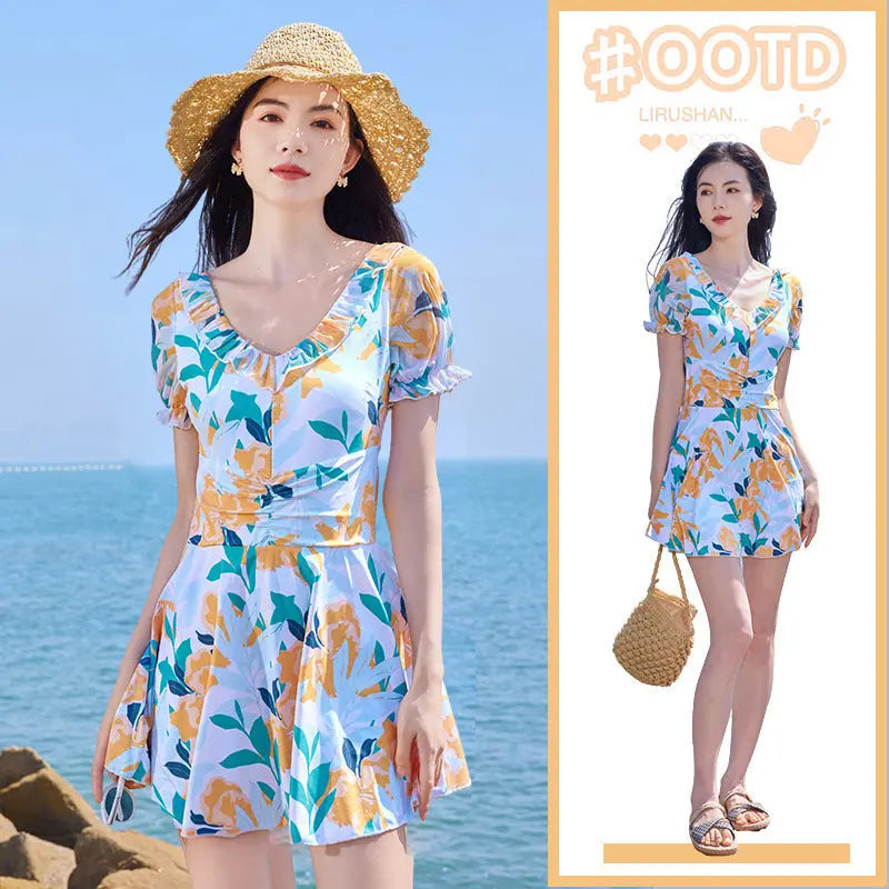 Fairy Swimming Dress High Waist Swimsuit For Women null
