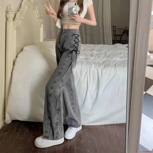 SpringSummer New Straight Loose All-matching Slimming Wide-leg Pants Nipaaj