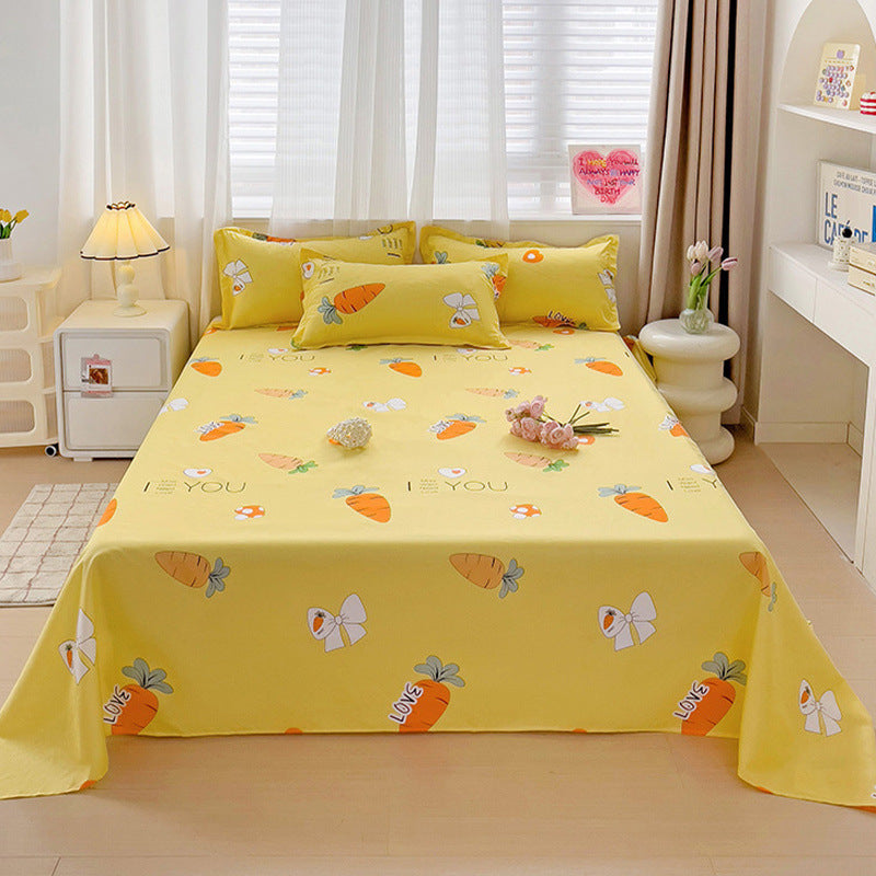 Summer Washed Cotton Bed Sheet Student Dormitory