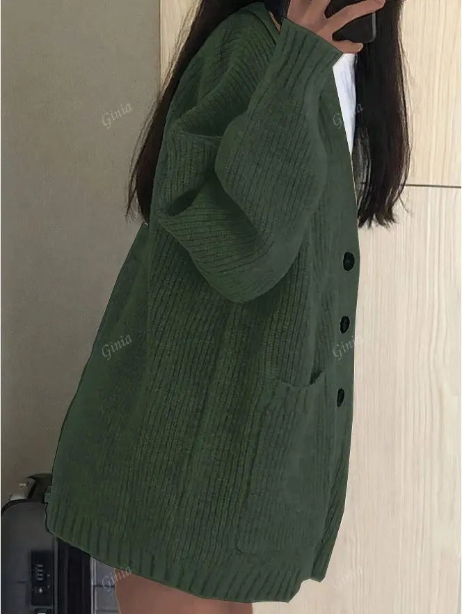 Women's Fashionable & Elegant Knitted Cardigan Sweater, Autumn Winter New Arrival Nipaaj