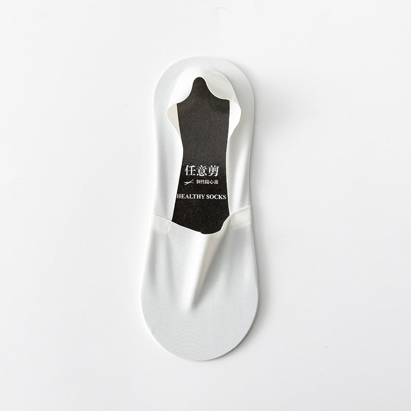 Socks Shallow Mouth Invisible Seamless Low Cut Pure Cotton Bottom Ice Silk