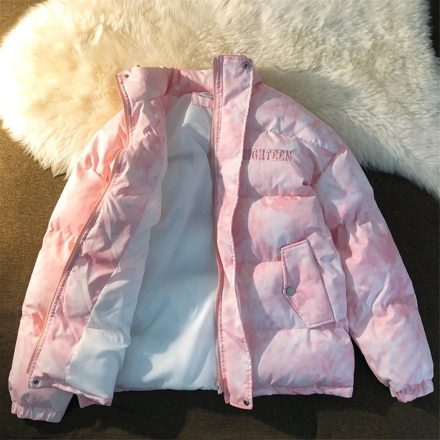Goddess Fan Li Collar Padded Jacket Women Wild Loose Fashion Autumn And Winter Lightly Cooked Cotton Padded Jacket null