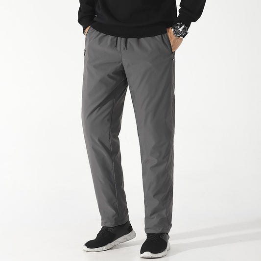 Men's Winter New Elastic Waist Down Wadded Trousers