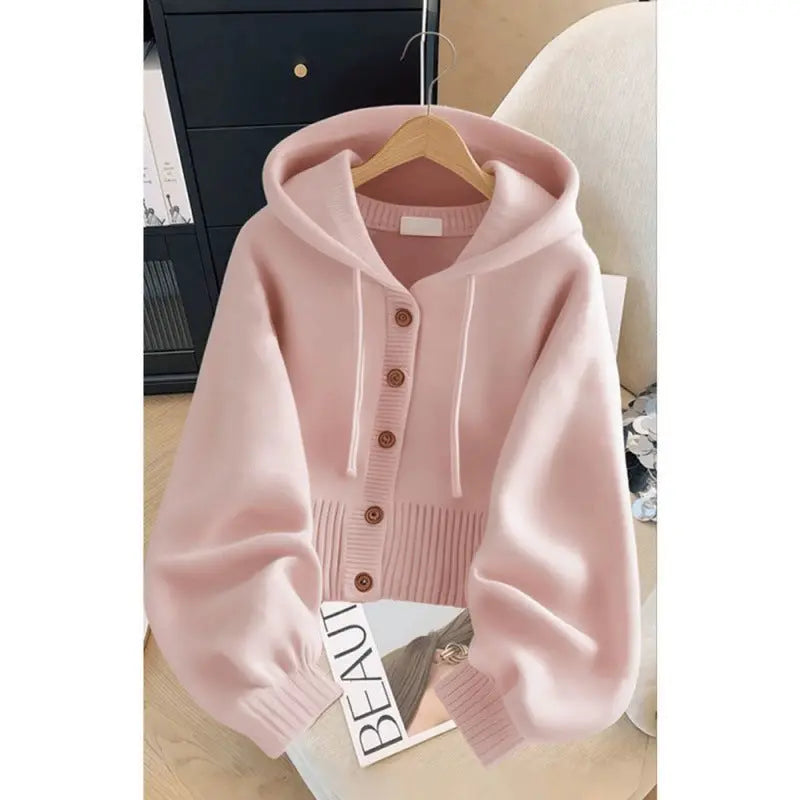 Soft Glutinous Hooded Sweater Coat Ladies Nipaaj