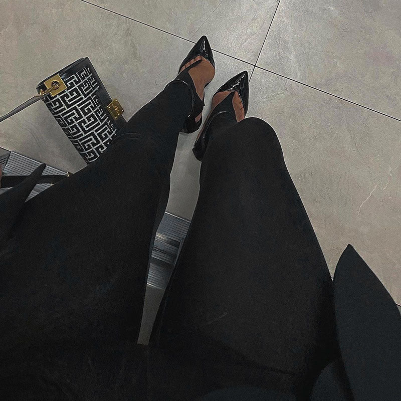 Women's High Waist Black Stretch Leggings