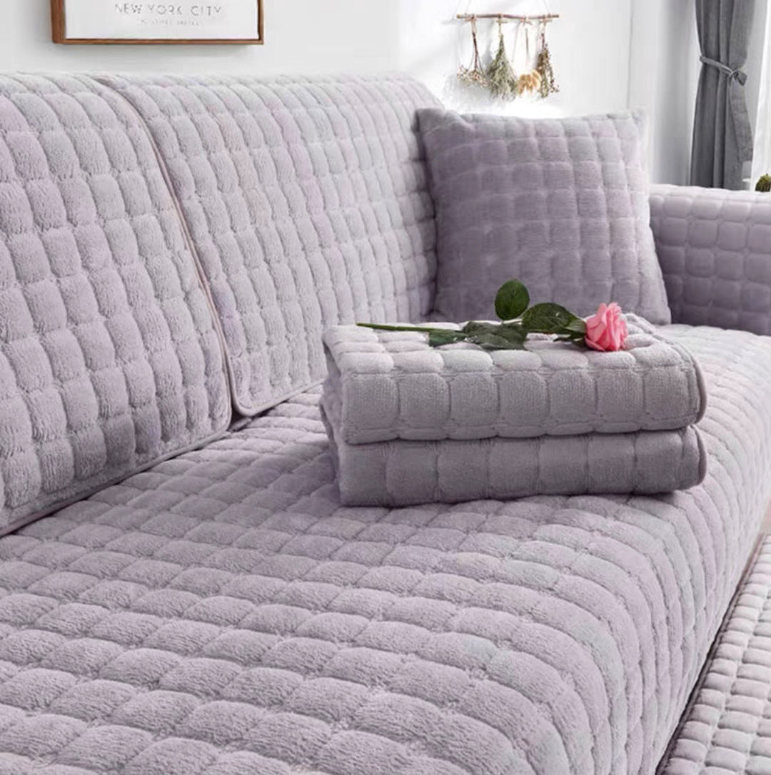 Cross-border Thickened Fleece Sofa Cushion Non-slip Cushion Autumn And Winter