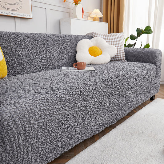 European Style Cream Style Bubble Stretch Sofa Cover Cover All-inclusive Straight Row Sofa Slipcover