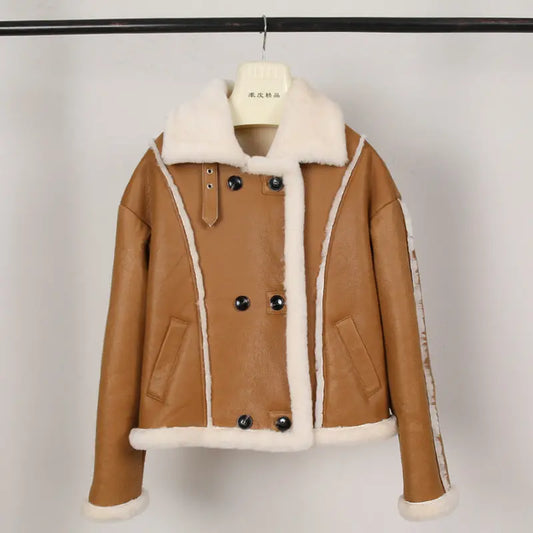 Women's Fashion Fur All-in-One Stand Collar Jacket null