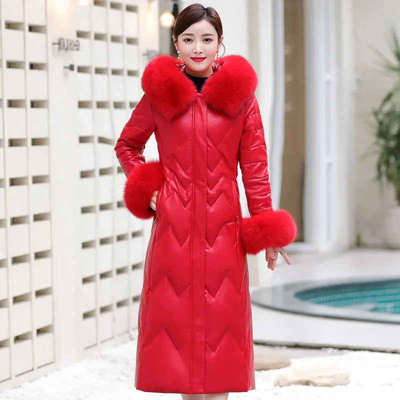 Women's Fashion Fox Fur Collar Hooded Jacket null