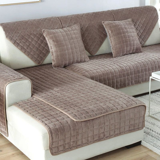 Cross-border Thickened Fleece Sofa Cushion Non-slip Cushion Autumn And Winter