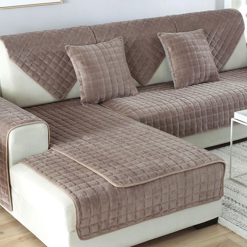Cross-border Thickened Fleece Sofa Cushion Non-slip Cushion Autumn And Winter