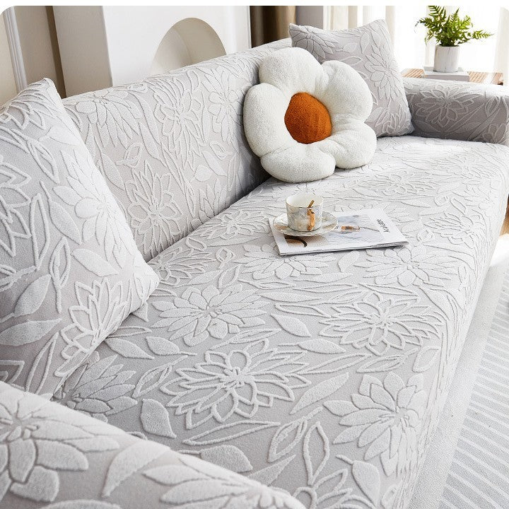 All-inclusive Universal Cushion Stain-resistant Anti-elastic Chaise Sofa Cover