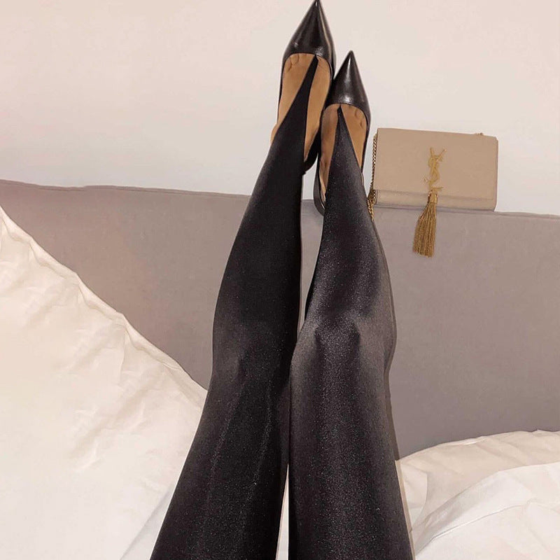 Women's High Waist Black Stretch Leggings
