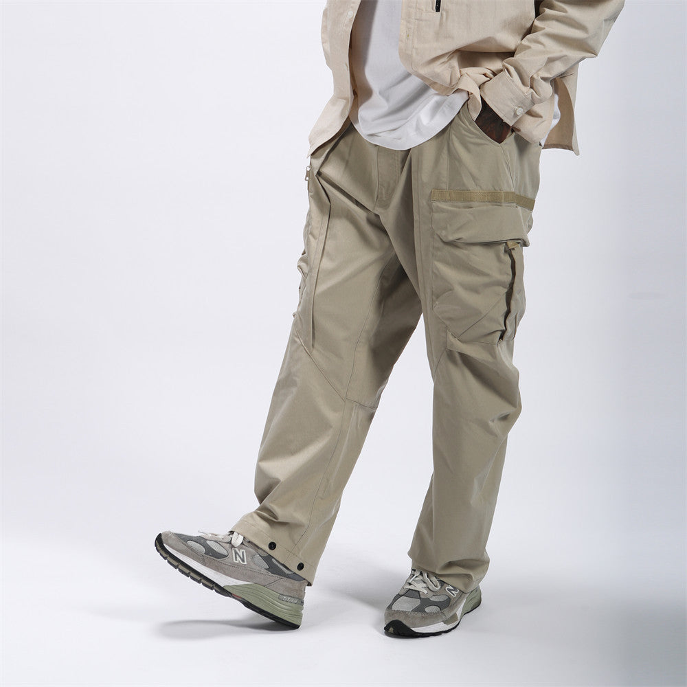 American Functional Outdoor Multi Pocket Overalls Trousers Casual Pleats