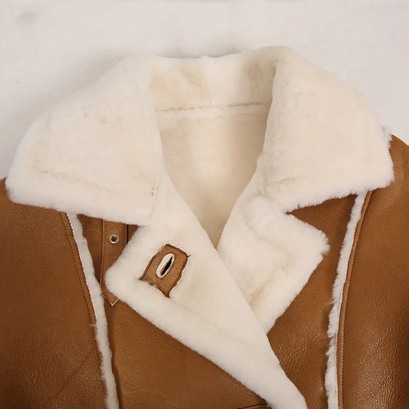 Women's Fashion Fur All-in-One Stand Collar Jacket null