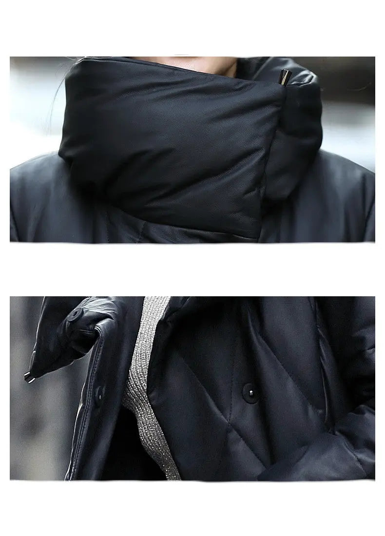 Korean Version Of Standing Collar Plus Size Leather Clothing In Winter null