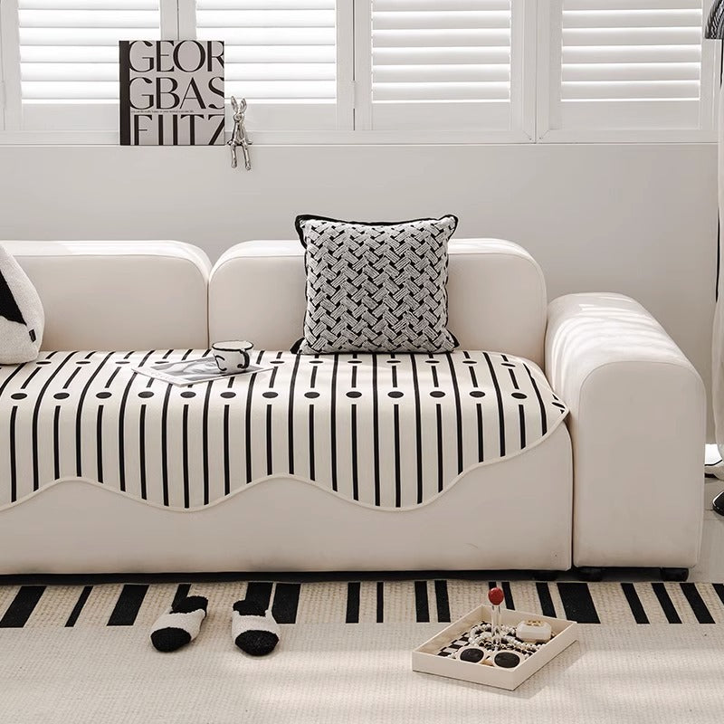 Four Seasons Universal Modern Light Luxury Straight Row Sofa Cushion Cover Cloth