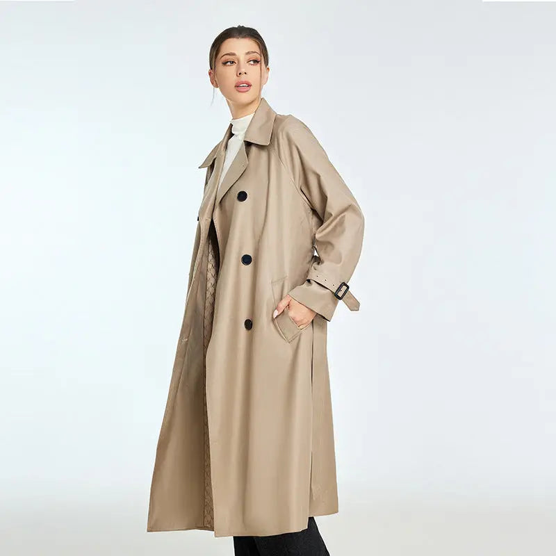 Trench Autumn And Winter Women's Mid-length High-grade Sense Petite Coats null